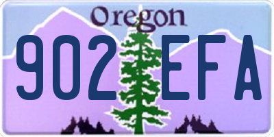 OR license plate 902EFA