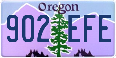 OR license plate 902EFE
