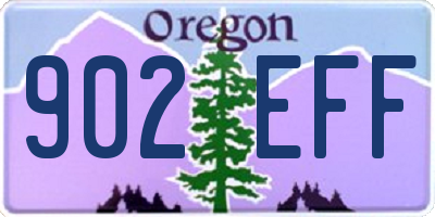 OR license plate 902EFF