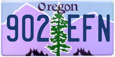 OR license plate 902EFN