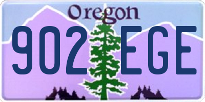 OR license plate 902EGE