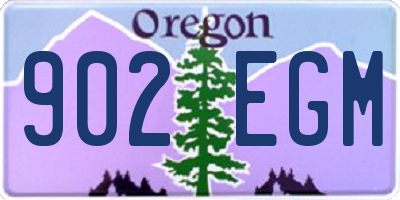 OR license plate 902EGM
