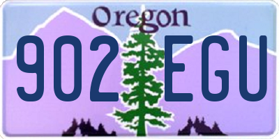 OR license plate 902EGU