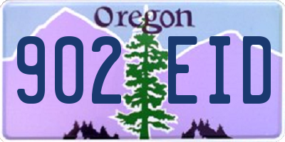 OR license plate 902EID