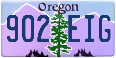 OR license plate 902EIG
