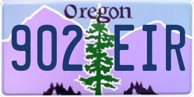 OR license plate 902EIR