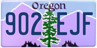 OR license plate 902EJF