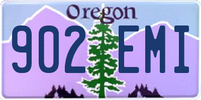 OR license plate 902EMI
