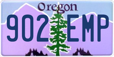 OR license plate 902EMP
