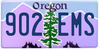 OR license plate 902EMS