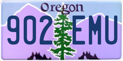 OR license plate 902EMU