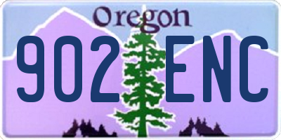 OR license plate 902ENC
