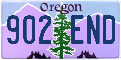 OR license plate 902END