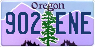 OR license plate 902ENE