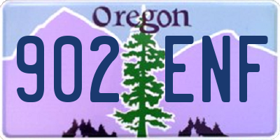 OR license plate 902ENF
