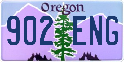 OR license plate 902ENG