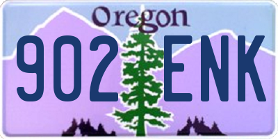 OR license plate 902ENK