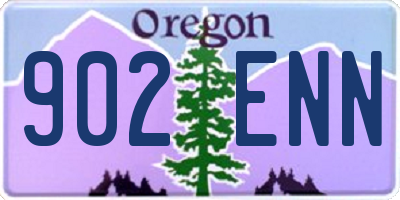 OR license plate 902ENN
