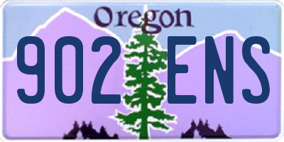 OR license plate 902ENS