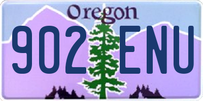 OR license plate 902ENU