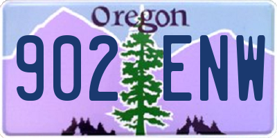OR license plate 902ENW