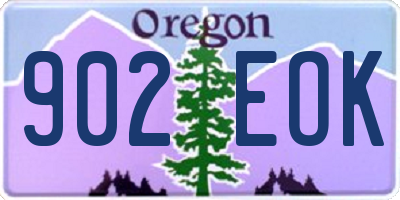 OR license plate 902EOK