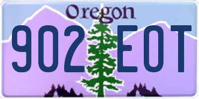 OR license plate 902EOT