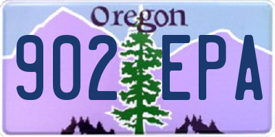 OR license plate 902EPA