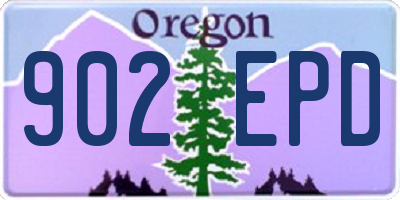OR license plate 902EPD