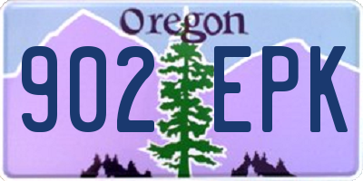 OR license plate 902EPK