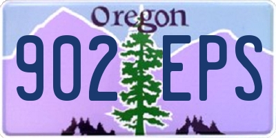 OR license plate 902EPS