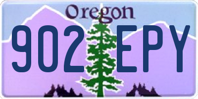 OR license plate 902EPY