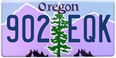 OR license plate 902EQK
