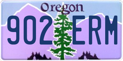 OR license plate 902ERM