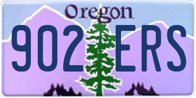 OR license plate 902ERS