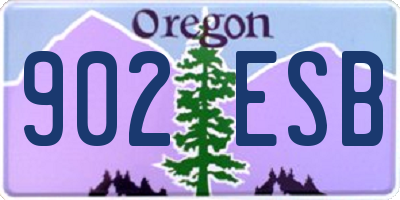 OR license plate 902ESB