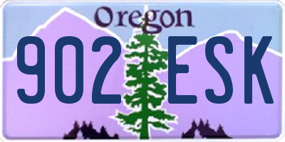 OR license plate 902ESK