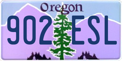 OR license plate 902ESL