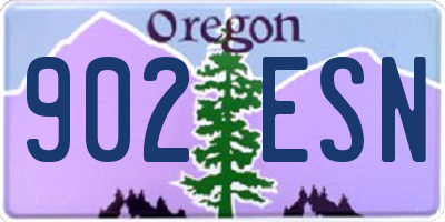 OR license plate 902ESN