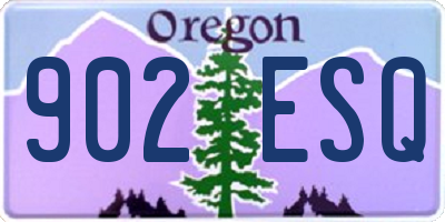 OR license plate 902ESQ
