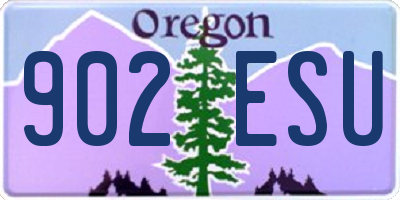 OR license plate 902ESU