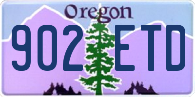 OR license plate 902ETD