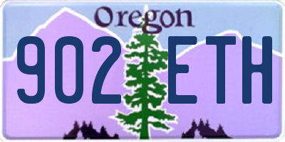 OR license plate 902ETH