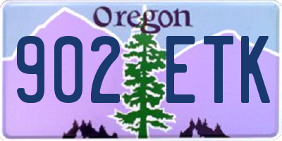 OR license plate 902ETK