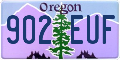 OR license plate 902EUF