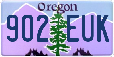 OR license plate 902EUK