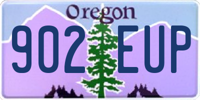 OR license plate 902EUP