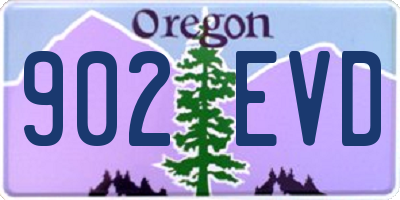 OR license plate 902EVD
