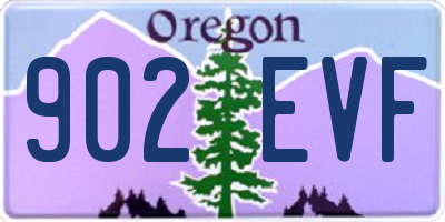 OR license plate 902EVF