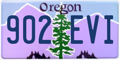 OR license plate 902EVI